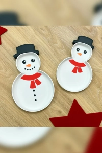 Kardan Adam Şekerlik / Sunum Kabı / Kase – Dekoratif Yılbaşı Temalı Tabak | 3D Baskı